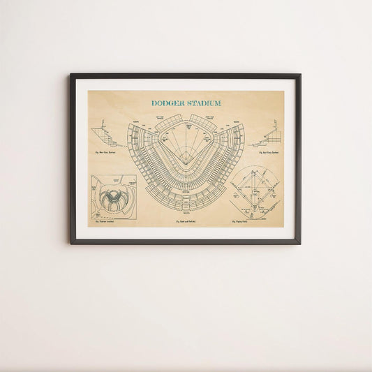 Dodgers Blueprint Poster