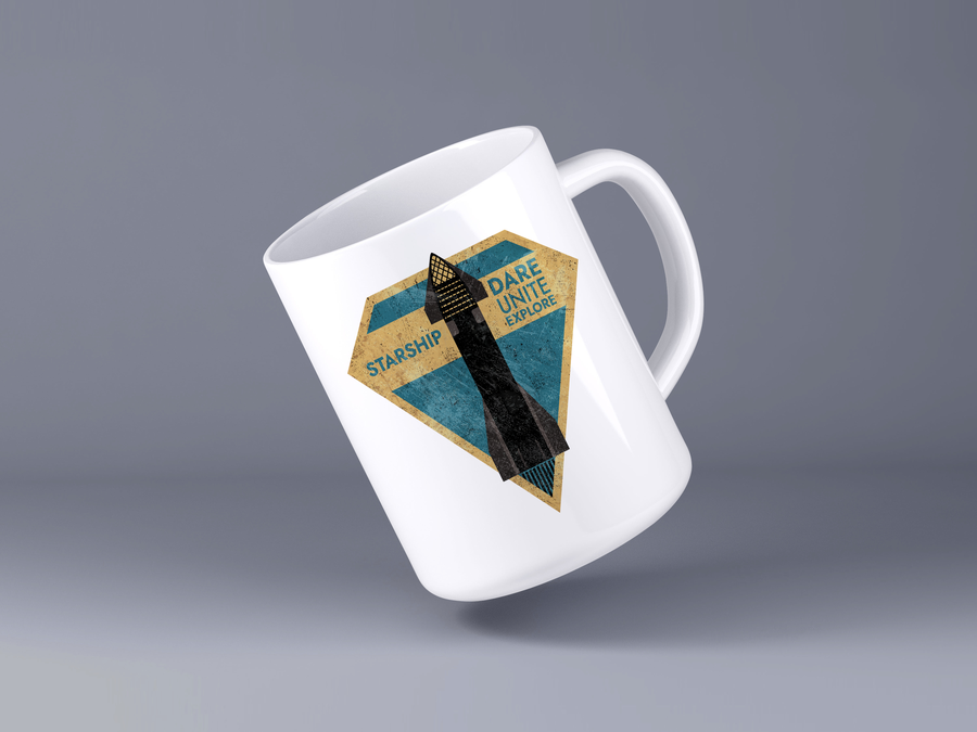 SpaceX-Starship: Dare. Unite. Explore - Mug