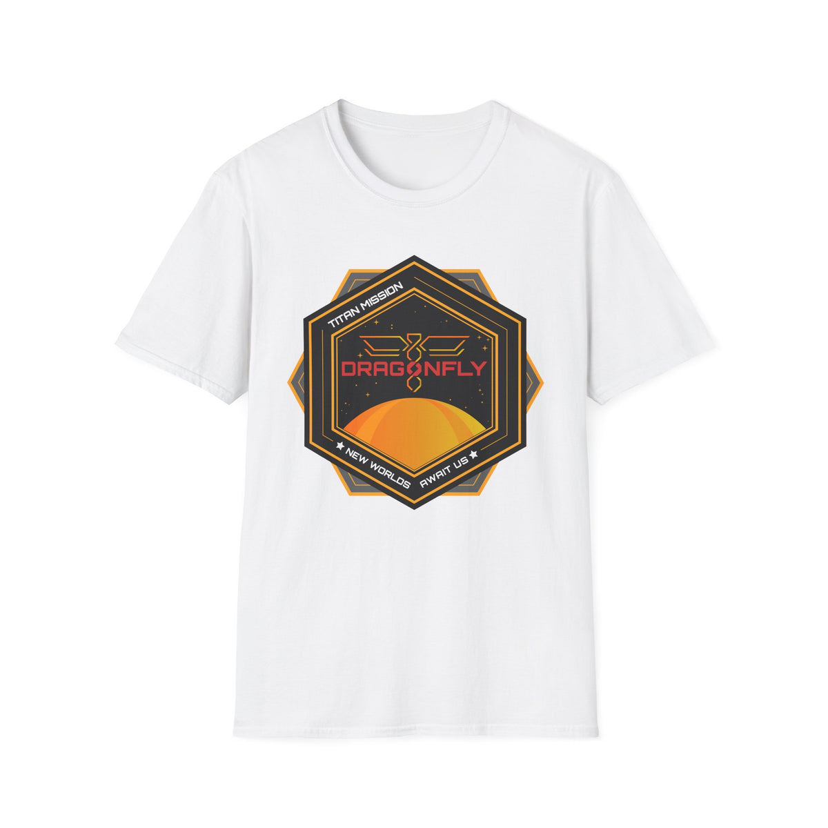 Dragonfly: Titan Mission. New Worlds Await Us T-Shirt