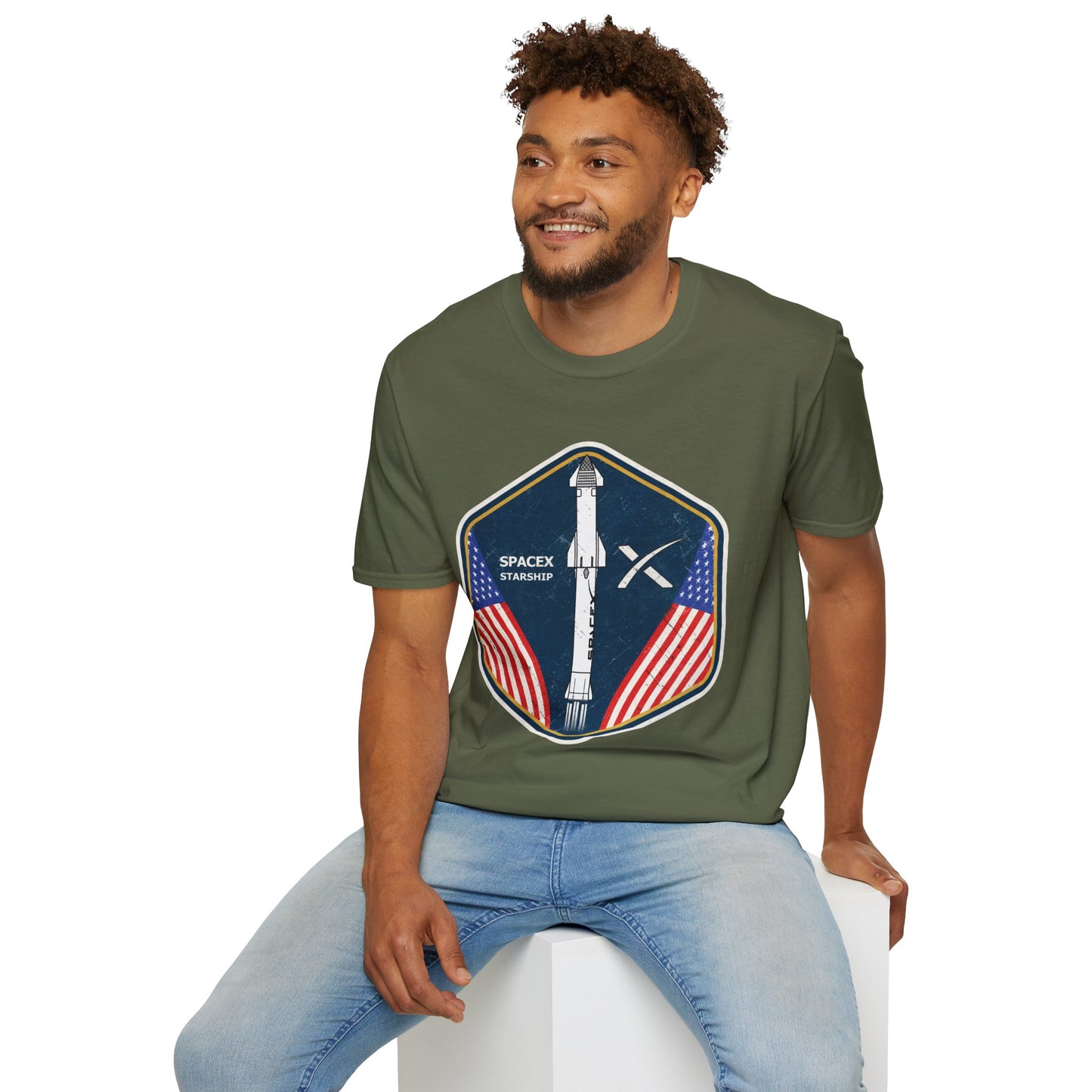 SpaceX Starship Badge T-Shirt