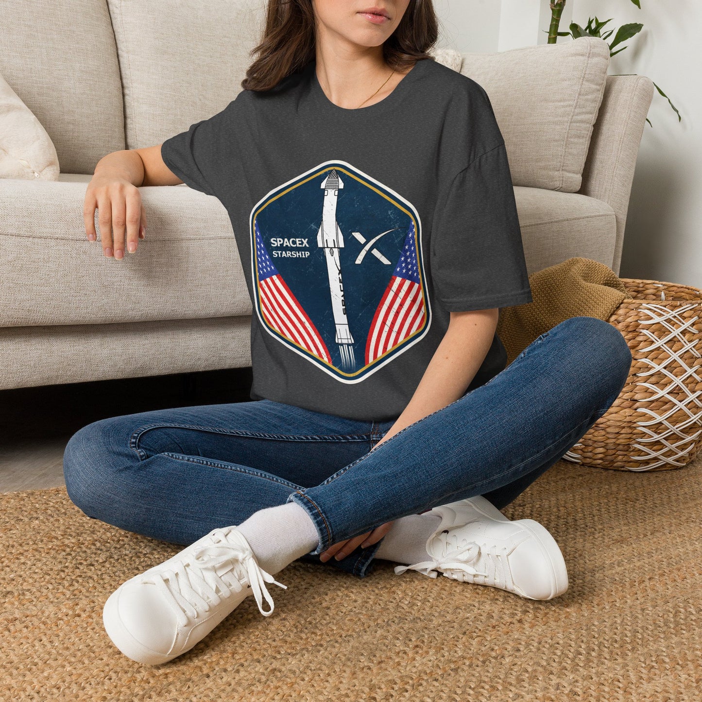 SpaceX Starship Badge T-Shirt