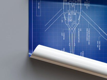 Black Hawk Bluerprint Poster