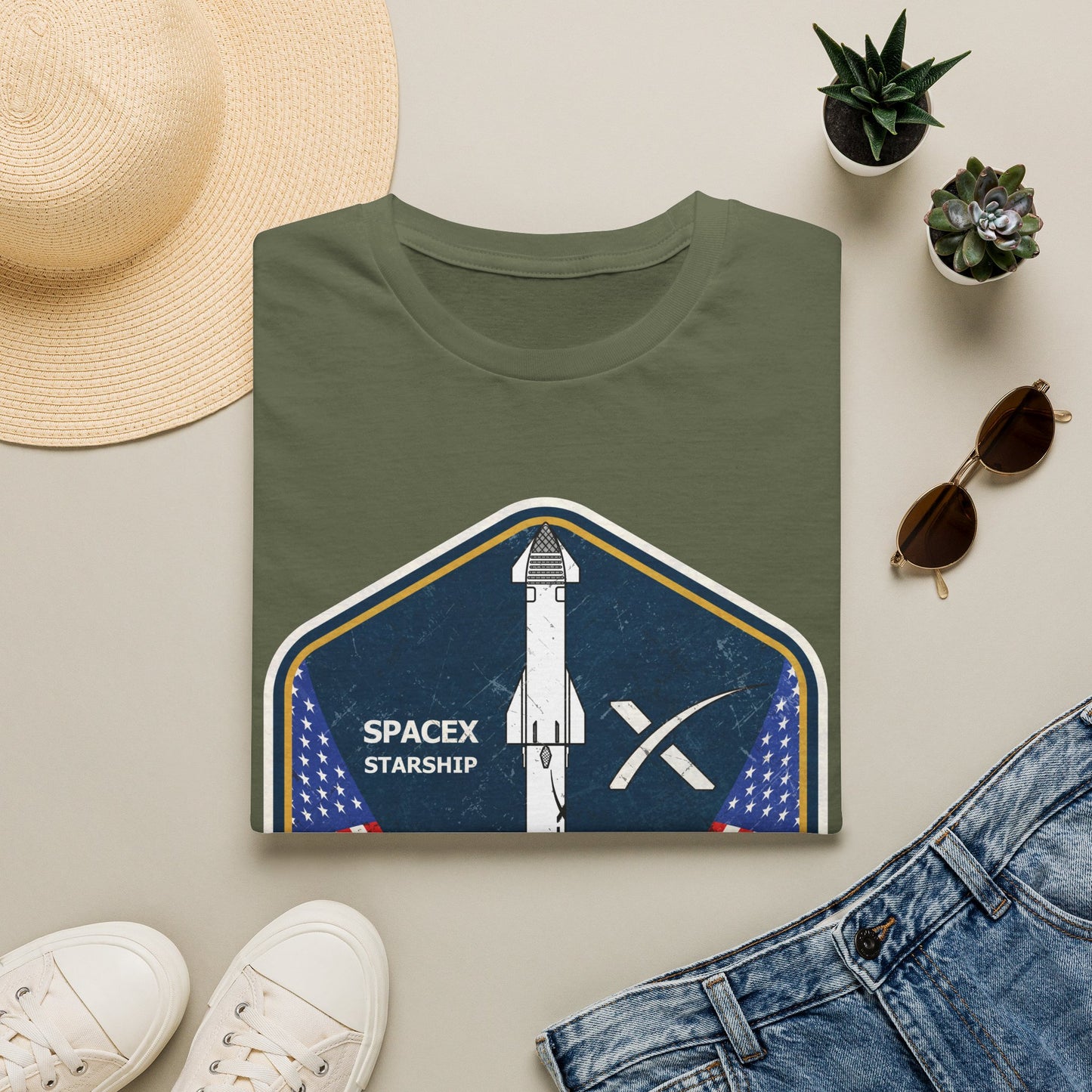 SpaceX Starship Badge T-Shirt