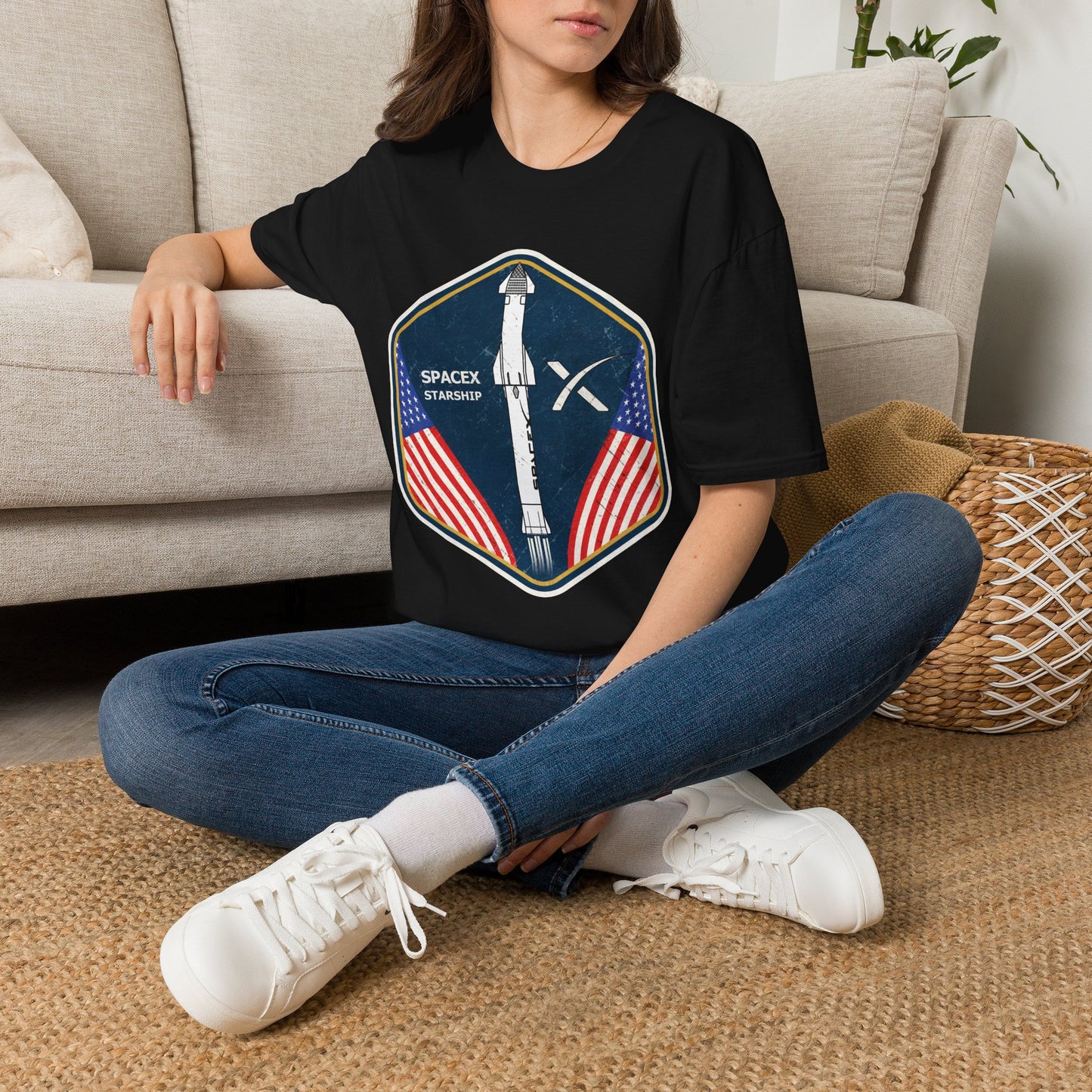 SpaceX Starship Badge T-Shirt