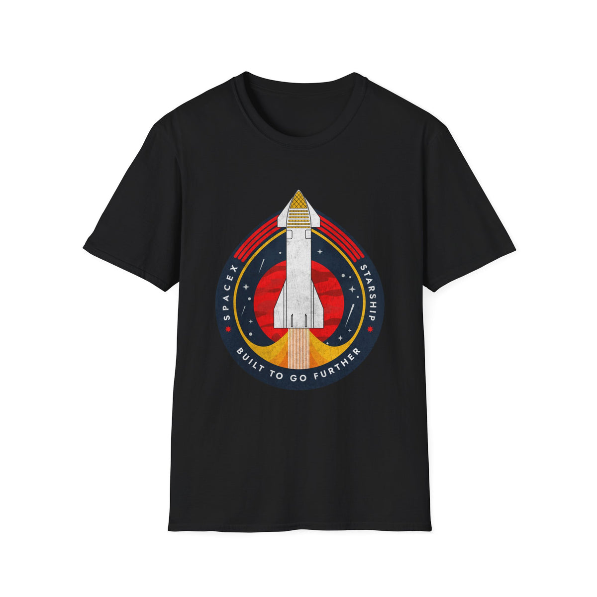 SpaceX-Starship: Built to Go Further. T-Shirt