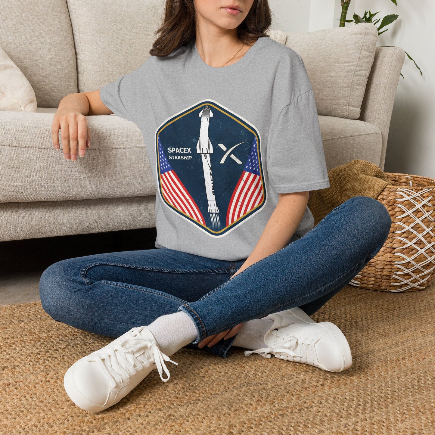 SpaceX Starship Badge T-Shirt