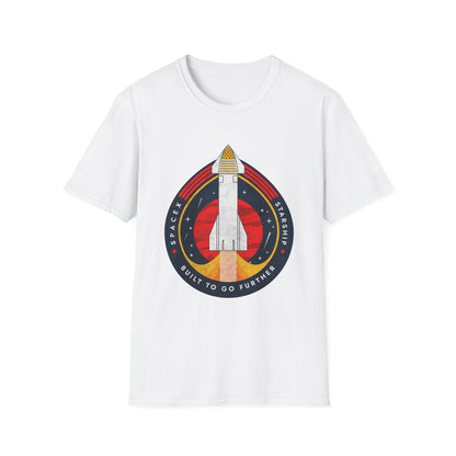 SpaceX-Starship: Built to Go Further. T-Shirt