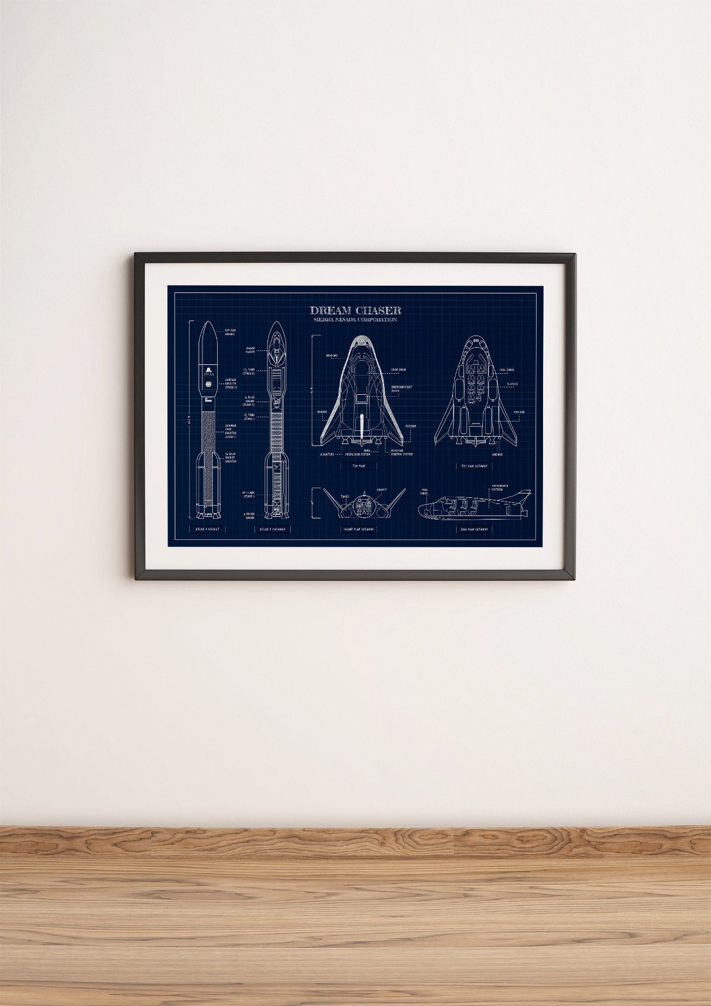 Dream Chaser Blueprint Poster