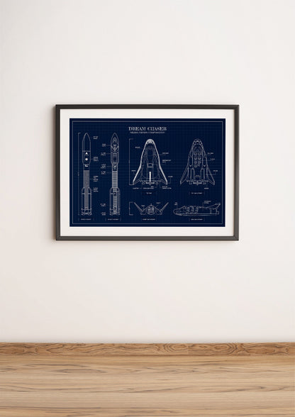 Dream Chaser Blueprint Poster