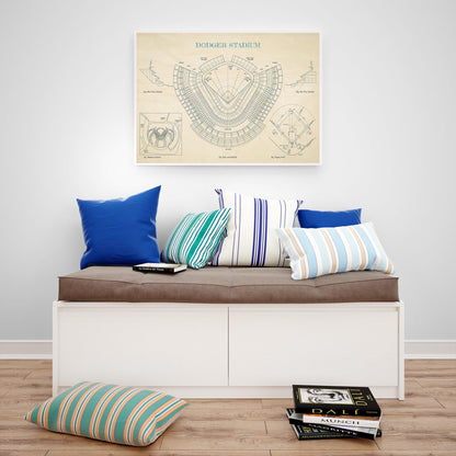 Dodgers Blueprint Poster