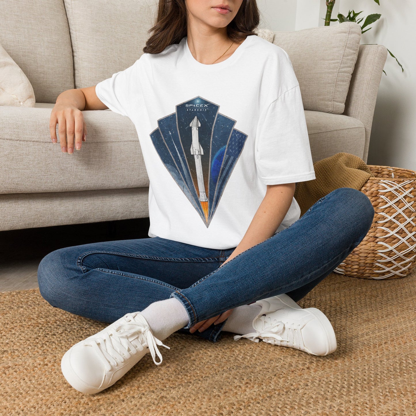 Starship Rocket Badge T-Shirt
