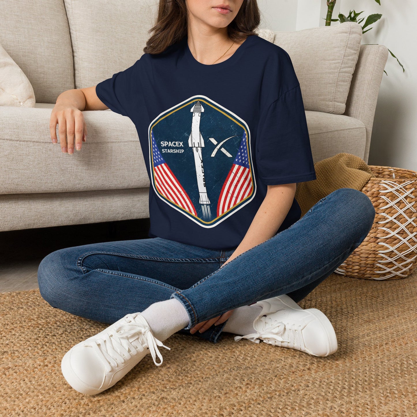 SpaceX Starship Badge T-Shirt