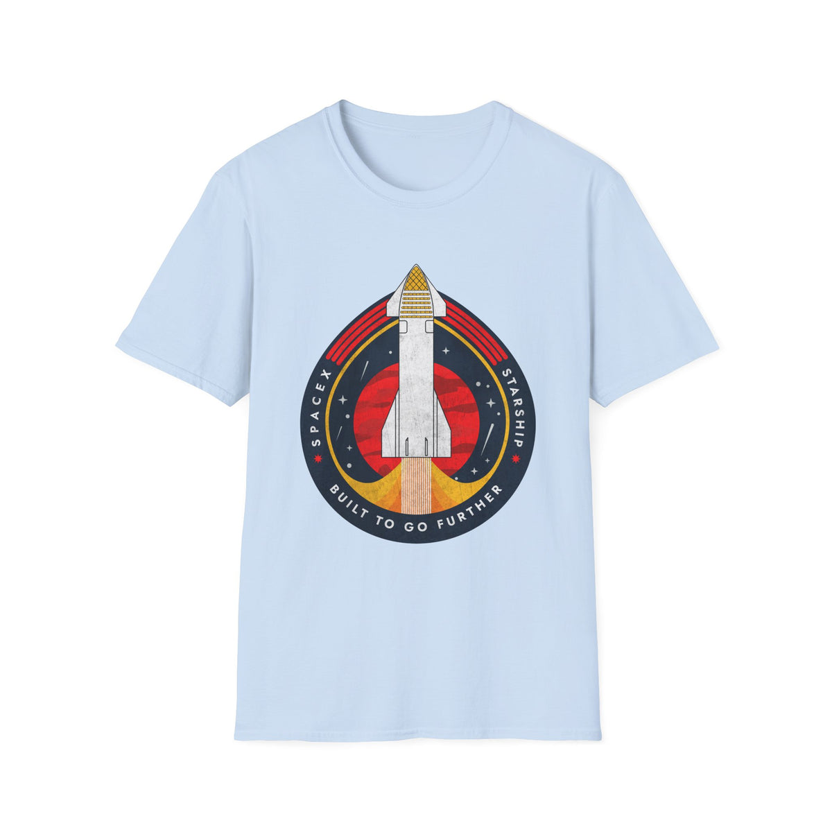 SpaceX-Starship: Built to Go Further. T-Shirt