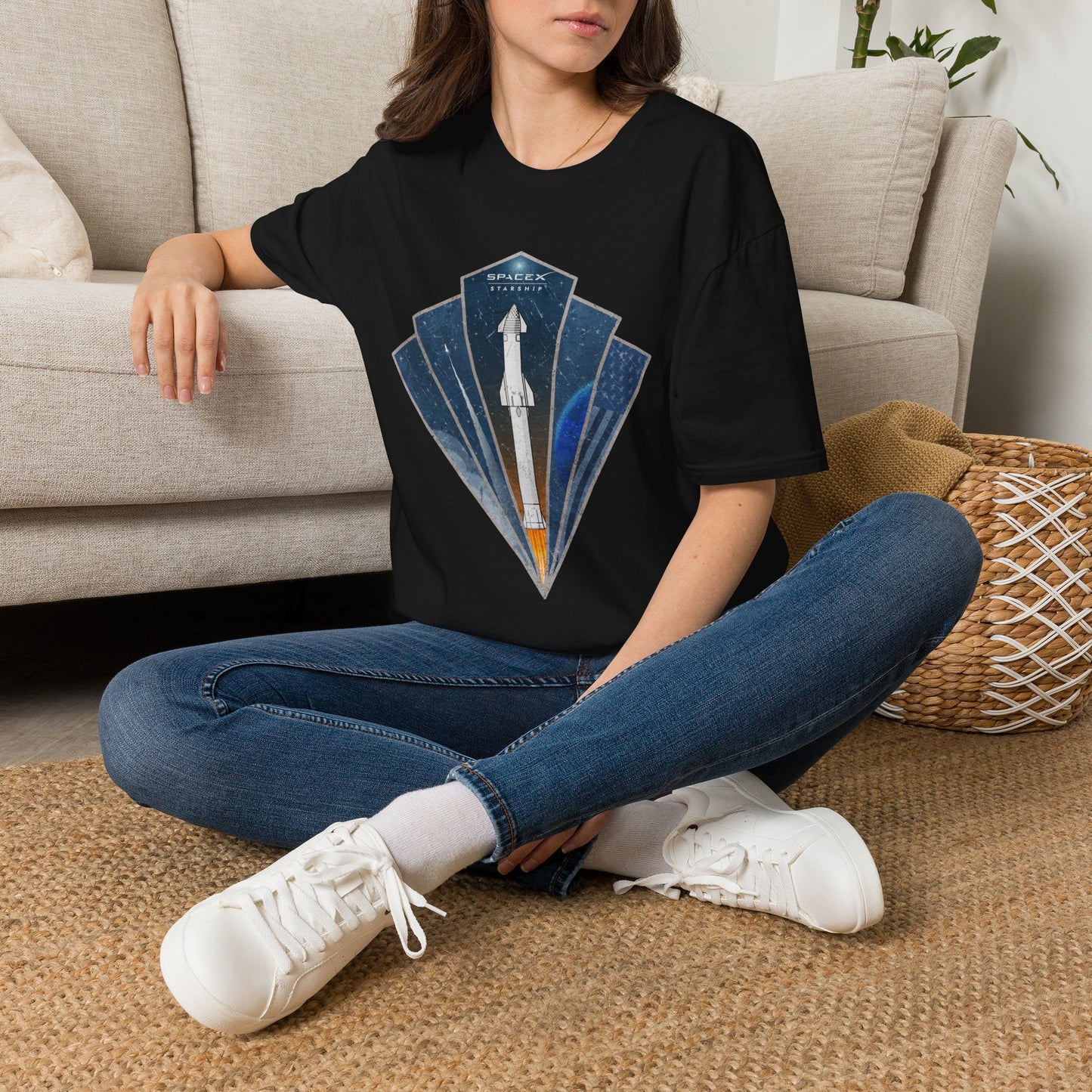 Starship Rocket Badge T-Shirt