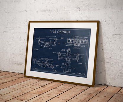 V-22 Osprey: Tilt-Rotor Military Aircraft Poster