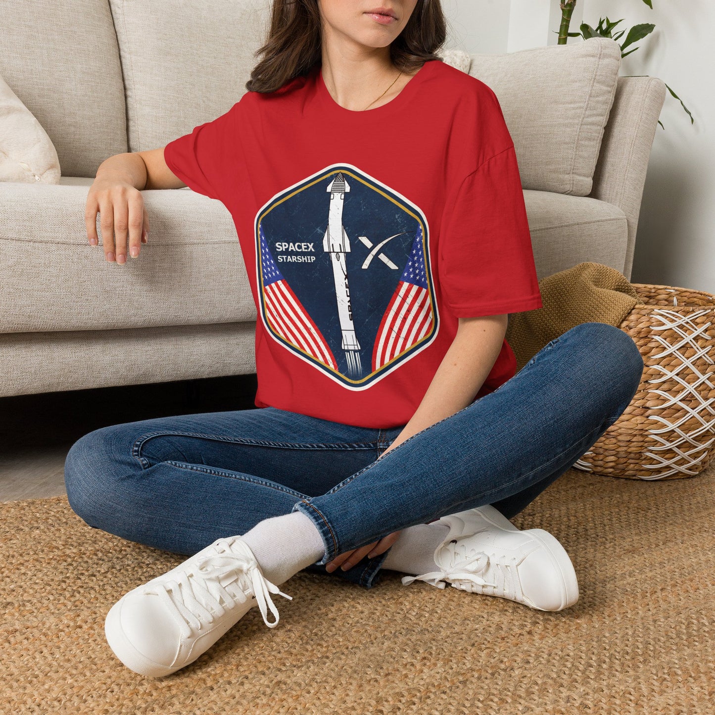 SpaceX Starship Badge T-Shirt
