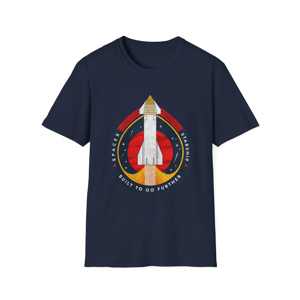 SpaceX-Starship: Built to Go Further. T-Shirt
