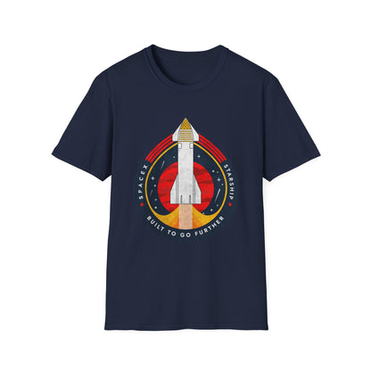 SpaceX-Starship: Built to Go Further. T-Shirt
