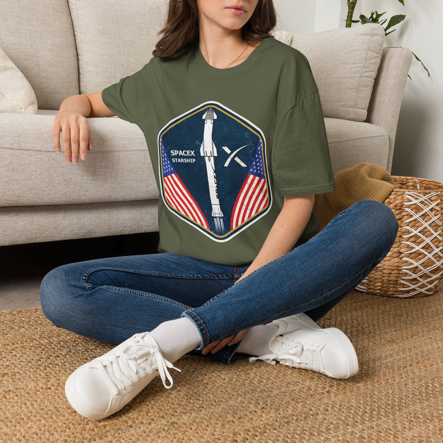 SpaceX Starship Badge T-Shirt