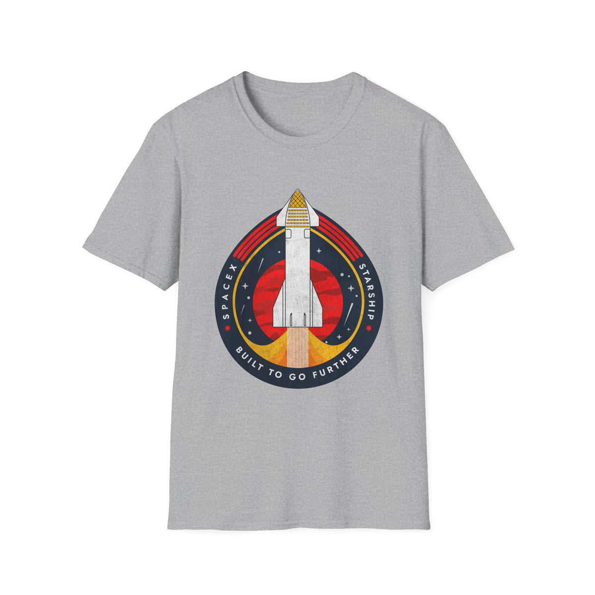 SpaceX-Starship: Built to Go Further. T-Shirt