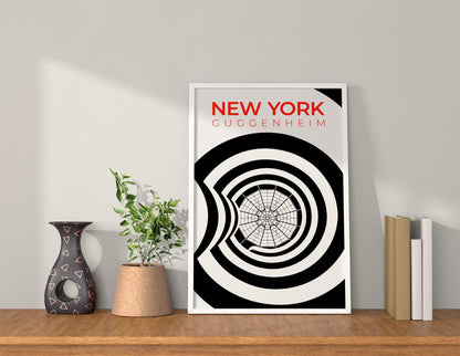 New York Guggenheim Staircase and Skylight Poster