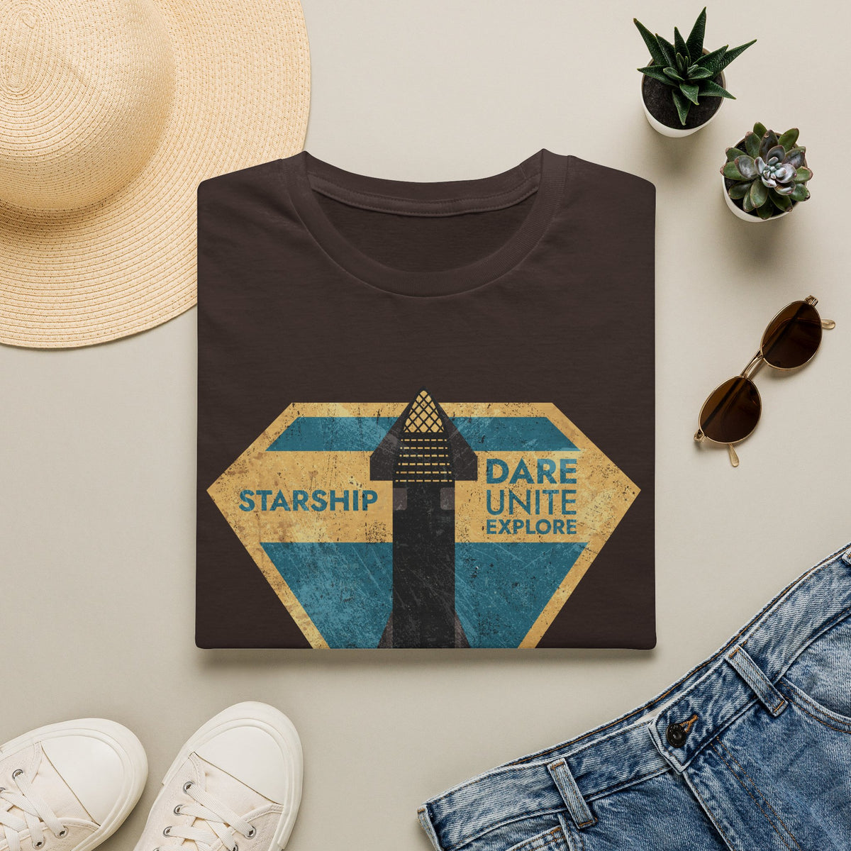 SpaceX-Starship: Dare. Unite. Explore. T-Shirt