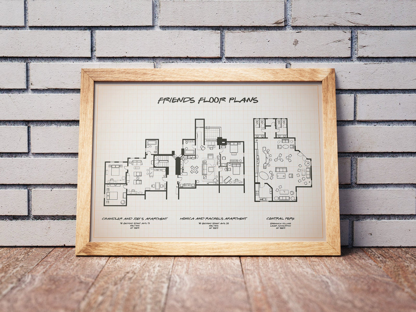 Friends Blueprint Poster