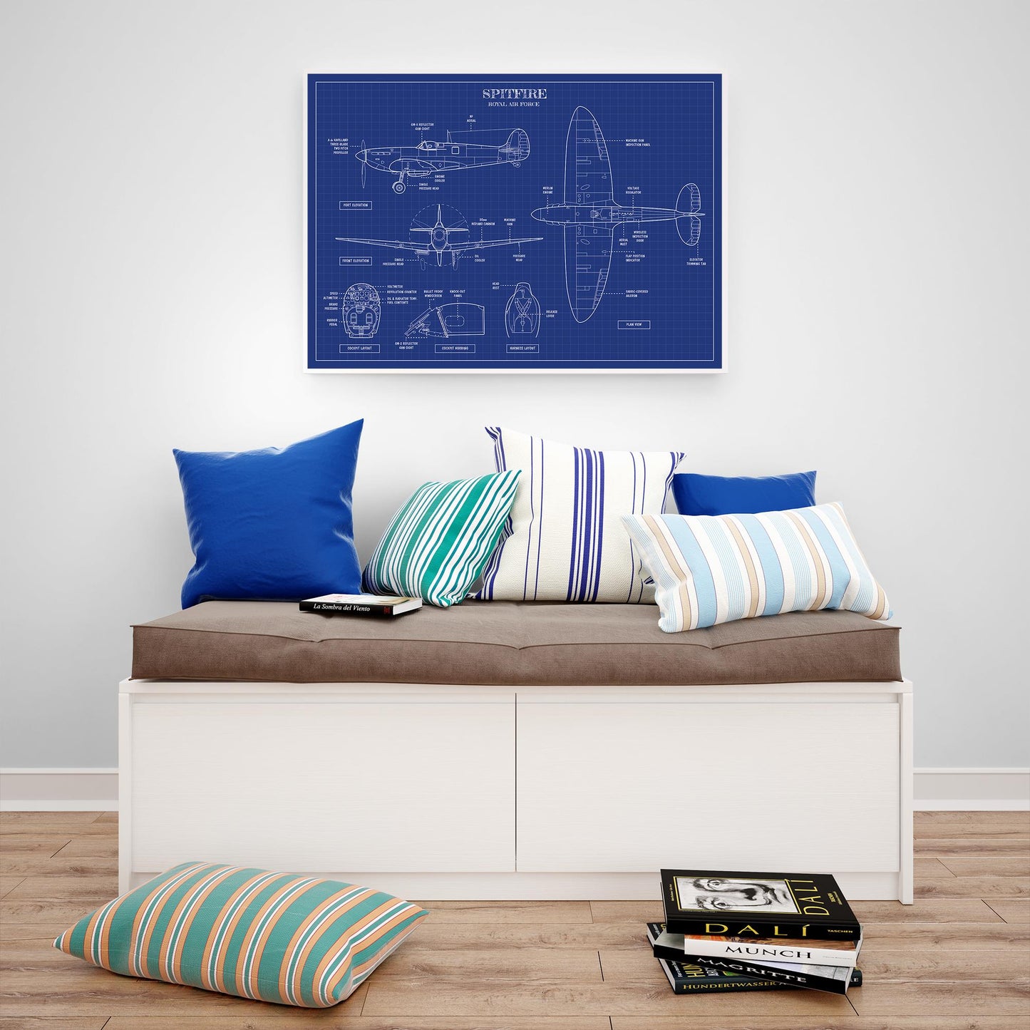 Spitfire Blueprint Poster