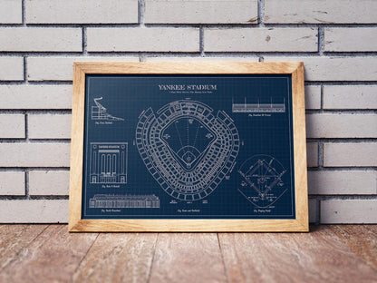 New York Yankees Blueprint Poster