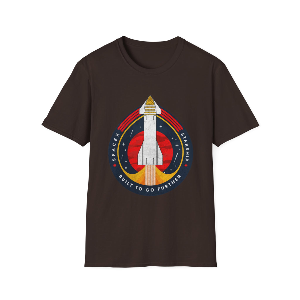 SpaceX-Starship: Built to Go Further. T-Shirt