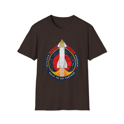 SpaceX-Starship: Built to Go Further. T-Shirt