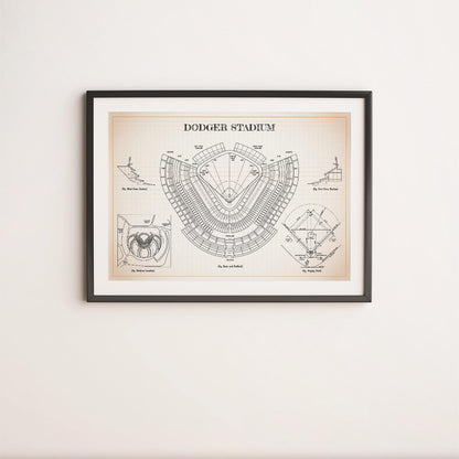 Dodgers Blueprint Poster