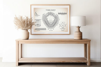 New York Yankees Blueprint Poster