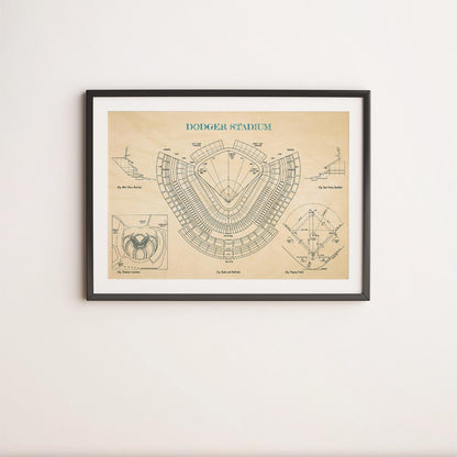 Dodgers Blueprint Poster