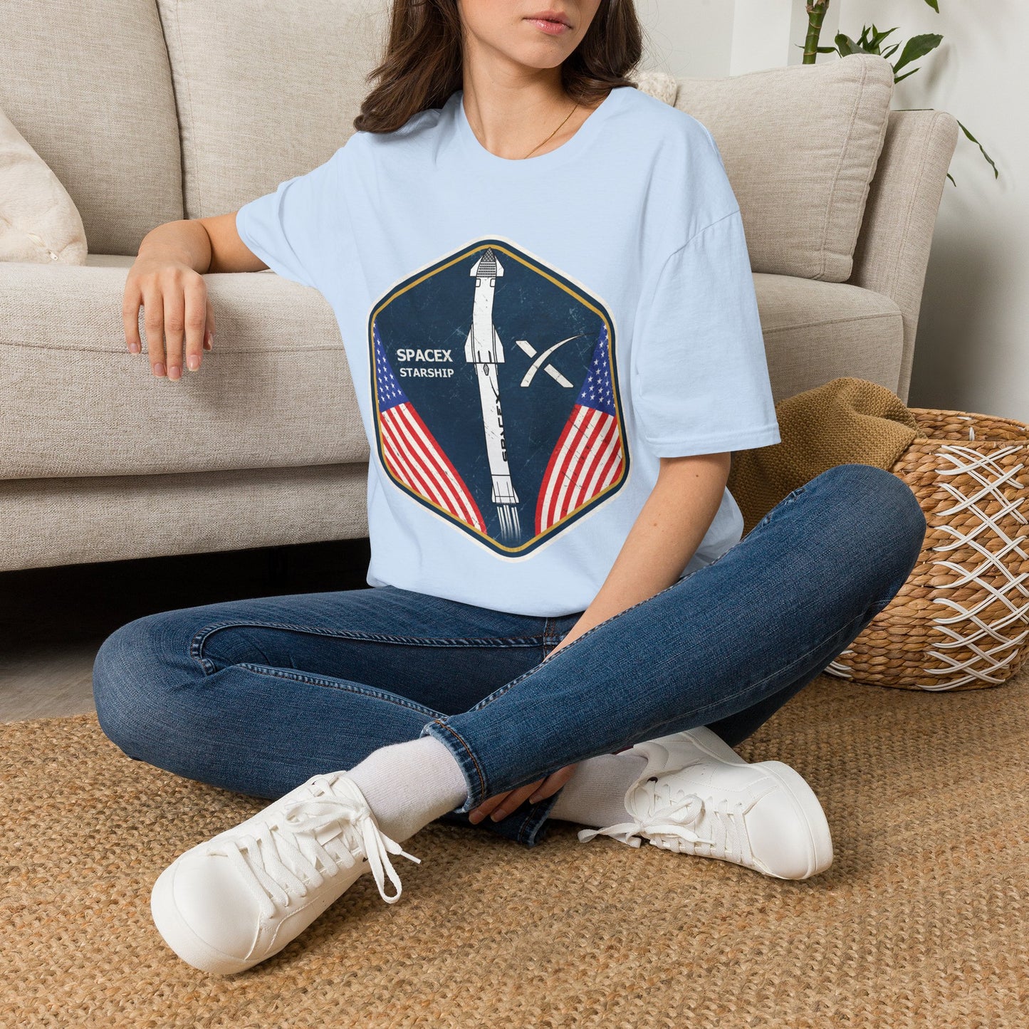 SpaceX Starship Badge T-Shirt