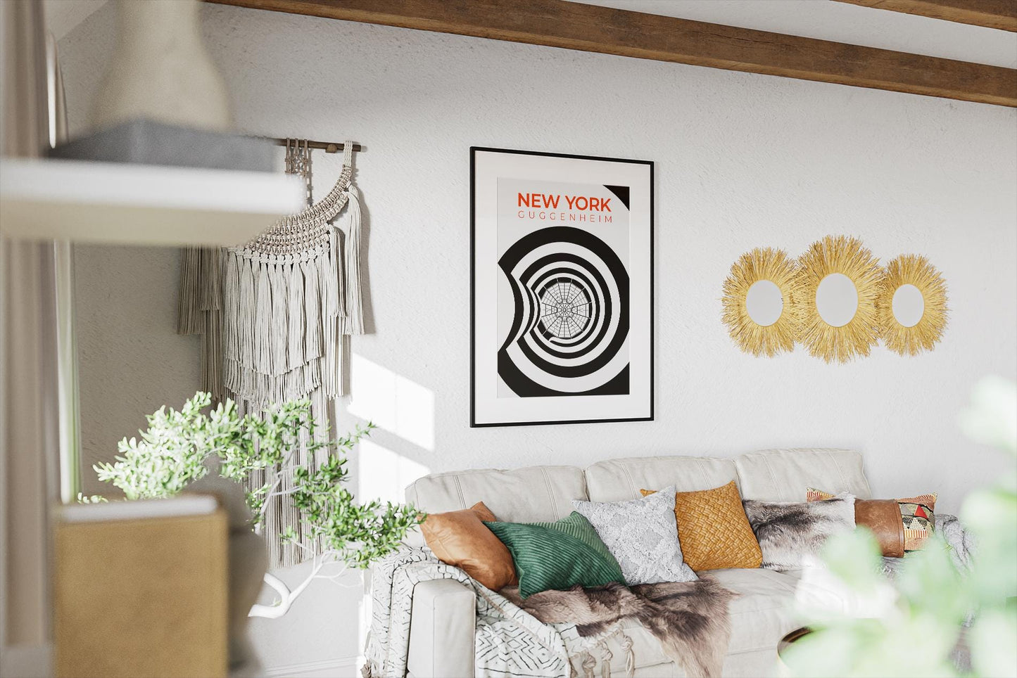 New York Guggenheim Staircase and Skylight Poster