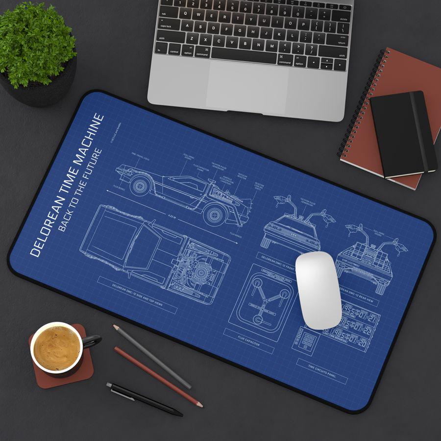DeLorean Back to the Future Desk Mat