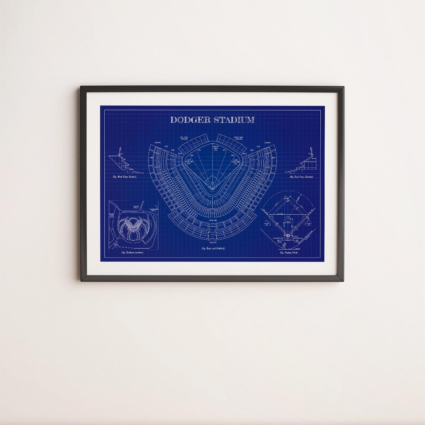 Dodgers Blueprint Poster
