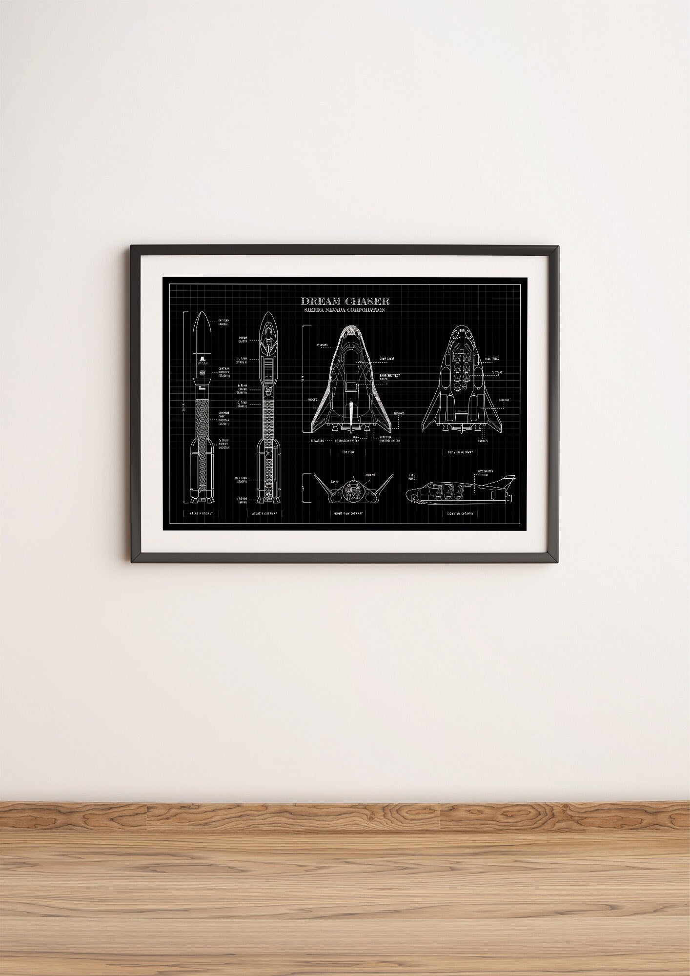 Dream Chaser Blueprint Poster