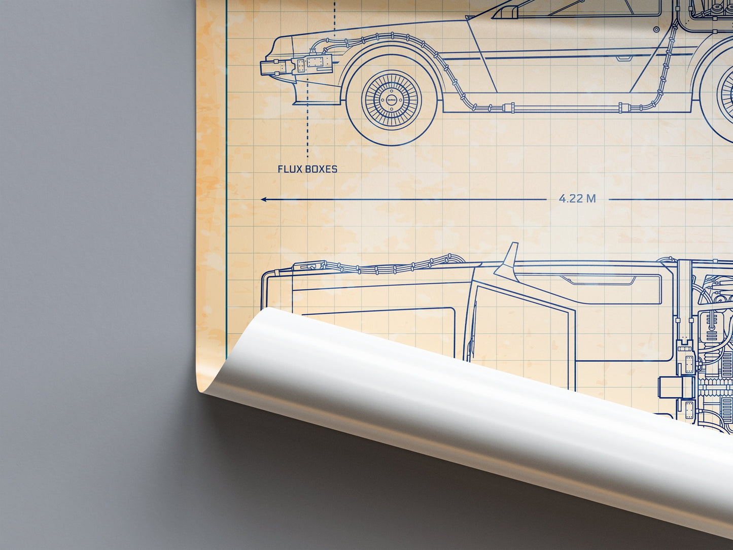 DeLorean Back to the Future Poster