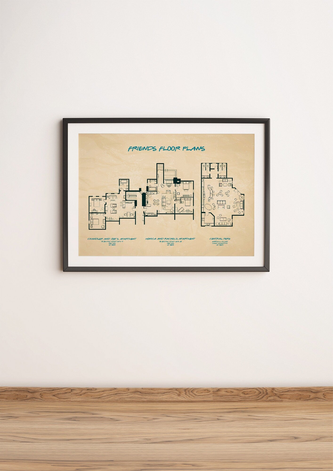 Friends Blueprint Poster