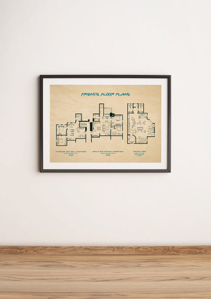 Friends Blueprint Poster