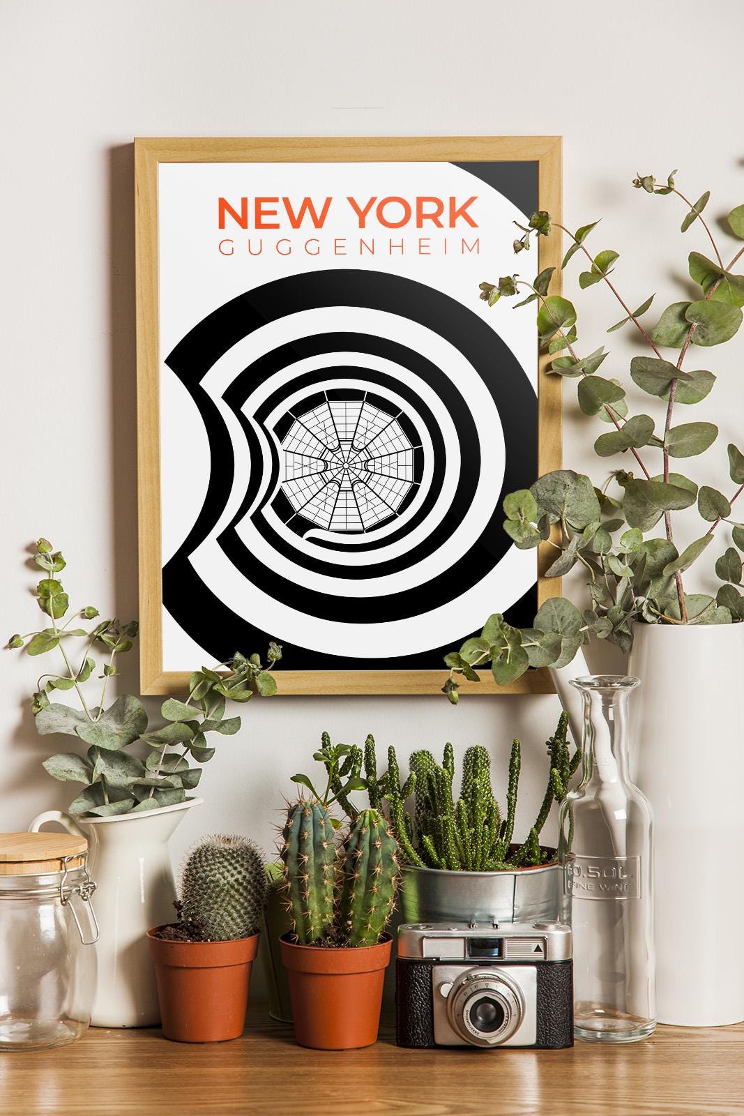 New York Guggenheim Staircase and Skylight Poster