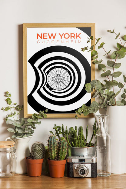 New York Guggenheim Staircase and Skylight Poster