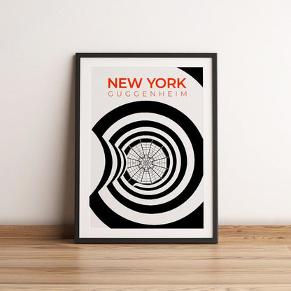 New York Guggenheim Staircase and Skylight Poster