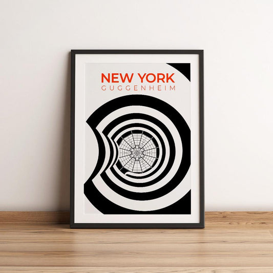 New York Guggenheim Staircase and Skylight Poster