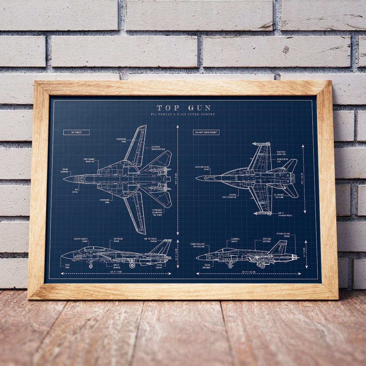 Top Gun Blueprint Poster