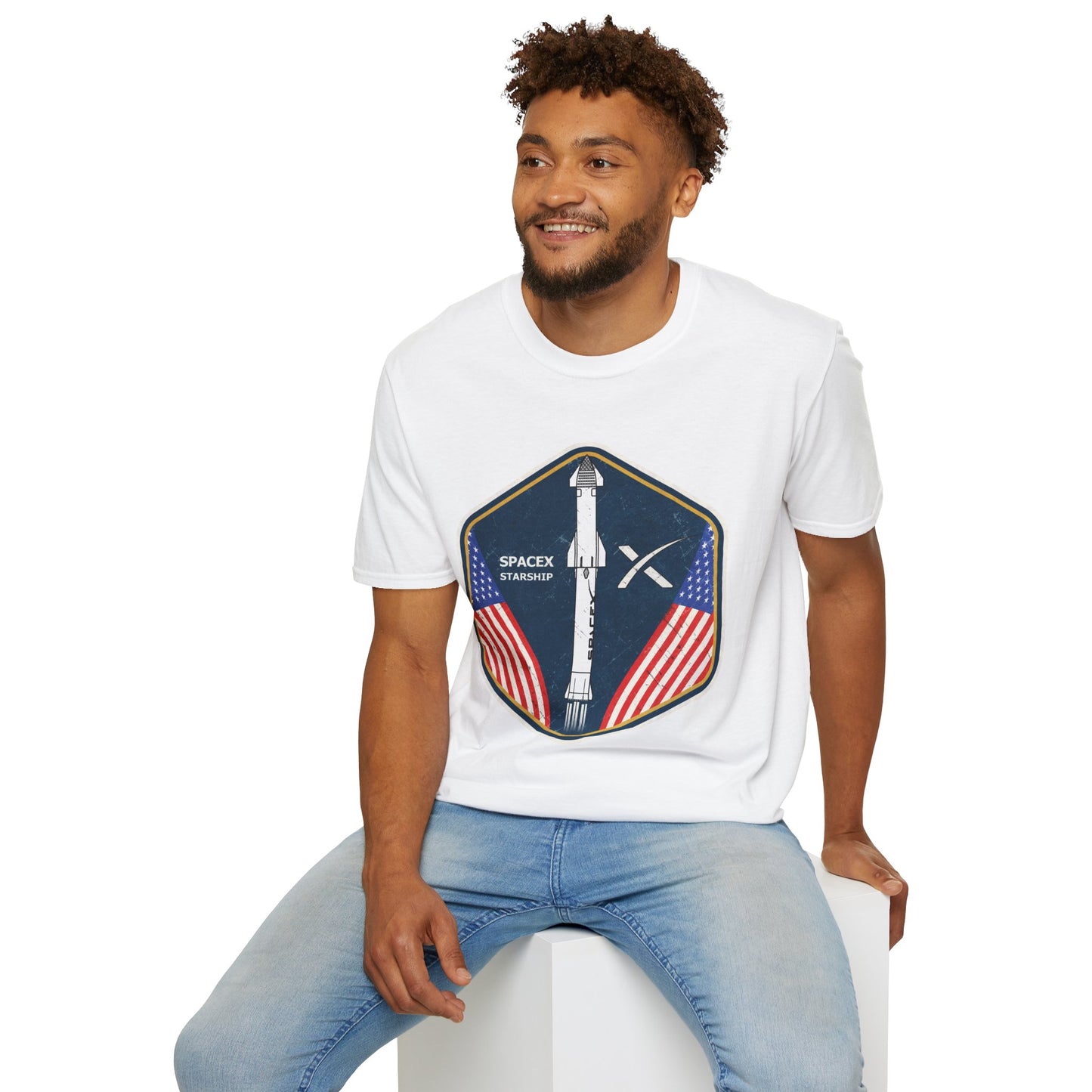SpaceX Starship Badge T-Shirt