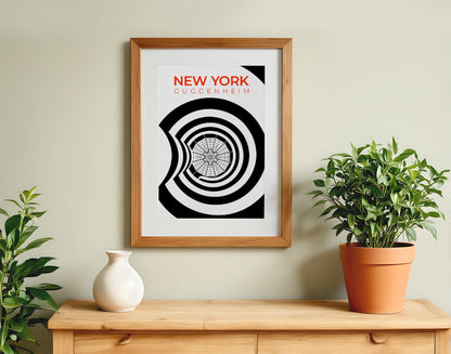 New York Guggenheim Staircase and Skylight Poster