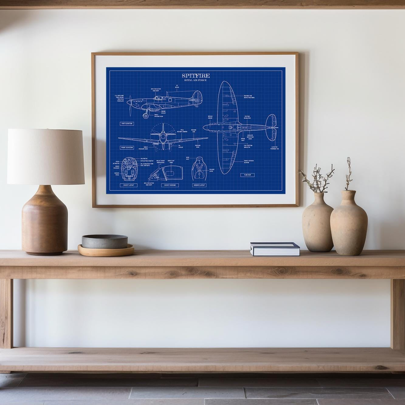 Spitfire Blueprint Poster